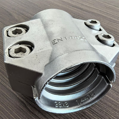 Abrazaderas de seguridad para conexiones de manguera con perno y tuerca de acero inoxidable