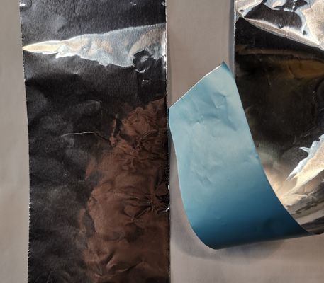 cinta adhesiva del papel de aluminio 30um con la canalización que se une a y de aislamiento azul de la HVAC del trazador de líneas del PE