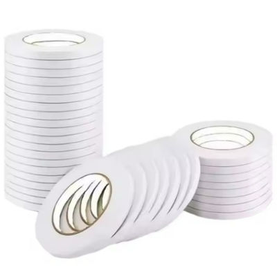 Cinta adhesiva acrílica de base acuosa, cinta de tejido de doble cara con papel protector blanco recubierto de PE