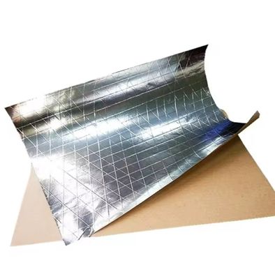 Revestimiento de papel de aluminio-malla-kraft de grado comercial con un peso base de 95 g/m², un espesor de lámina de 7 um y un respaldo de papel kraft de 60 g/m²