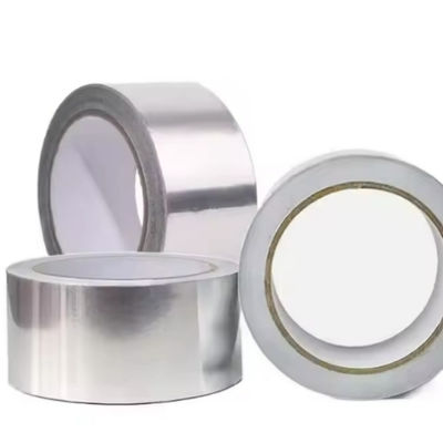 Cinta de aluminio de 30um con adhesión de 15N/25mm y resistencia a la tracción de 45N/25mm para sellado HVAC