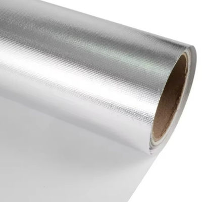 Revestimiento de tela de fibra de vidrio con lámina ignífuga, con tela de fibra de vidrio de malla 10×9, lámina de aluminio de 7 um y peso base de 118 g/m² para aislamiento de HVAC y tuberías