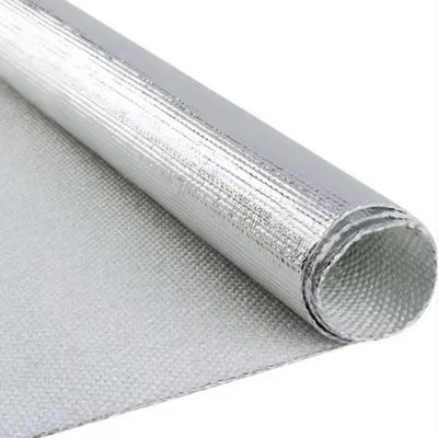 Revestimiento de tela de fibra de vidrio con lámina ignífuga, con tela de fibra de vidrio de malla 10×9, lámina de aluminio de 7 um y peso base de 118 g/m² para aislamiento de HVAC y tuberías
