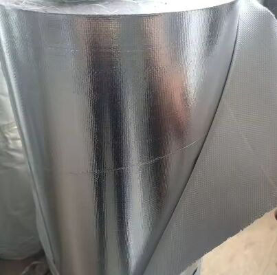 Aluminum Foil 100% Fiberglass Cloth 0.4mm Thickness 100cm Width