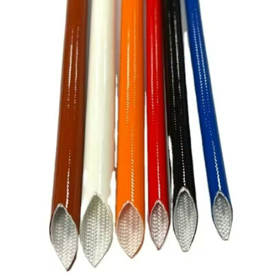 Sleeve aislante de fibra de vidrio en silicona barnizada con diámetro exterior de 0,5 a 25 mm