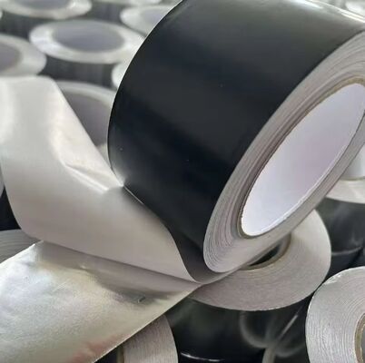 Cinta adhesiva de papel de aluminio negro lacado con adhesivo acrílico disolvente