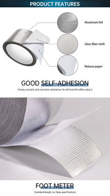 18um reforzó la cinta auta-adhesivo de la fibra de vidrio de aluminio