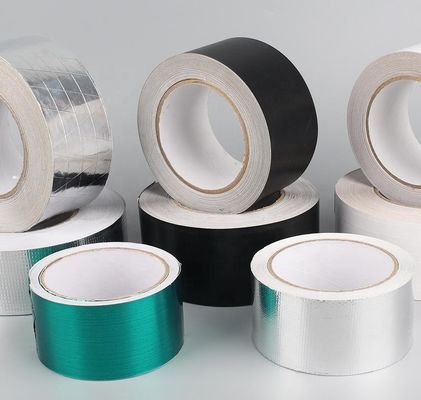 Borde impermeable laqueado negro del lacre de la cinta del papel de aluminio para la canalización de la HVAC y el aislamiento del tubo